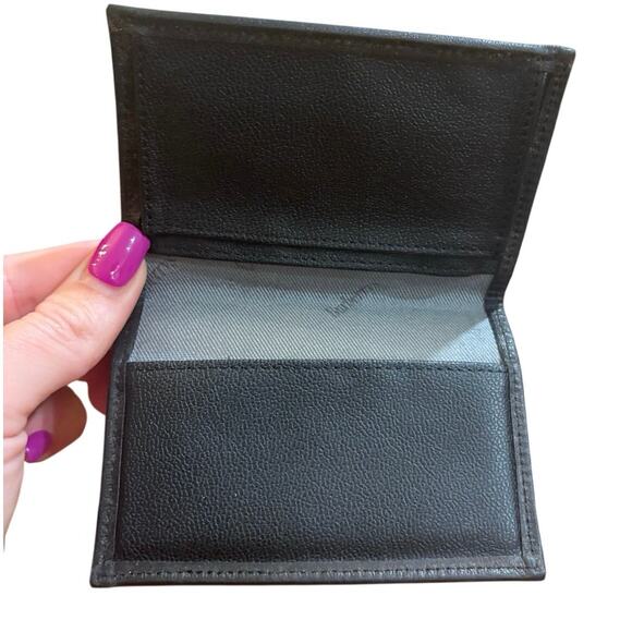 Check Slim Bifold Wallet​ in Navy - Men | Burberry® Official Burberrys Vintage Bifold Wallet Horizontal Leather Trim Slim Authentic COA